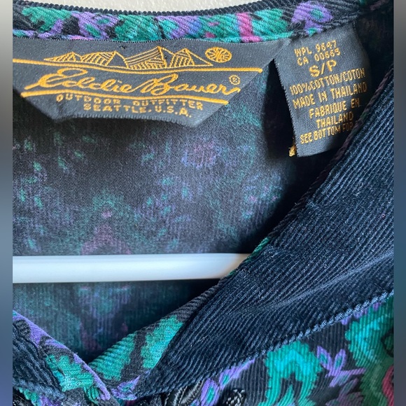 Vintage 90’s EDDIE BAUER Brushed Corduroy Full Length Dress - Picture 4 of 7